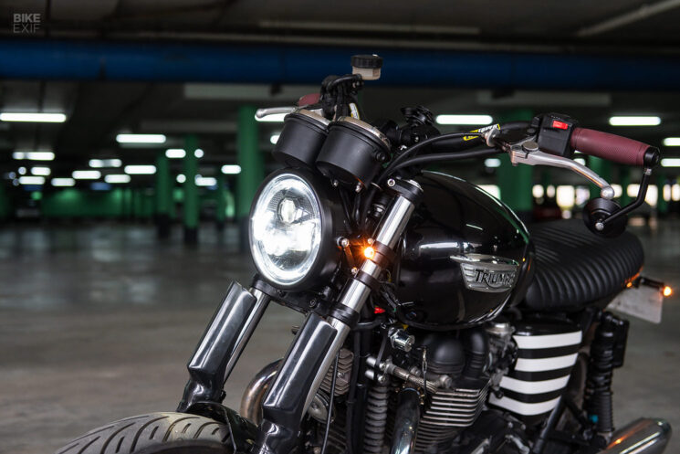 Purpose Built Moto LED motorcycle headlight and turn signals