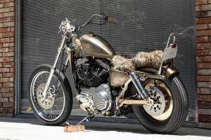 Harley Sportster chopper by 2LOUD Custom for Taiwanese pop star Yellow