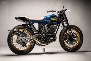 1973 Yamaha RD350 street tracker by MotoRelic